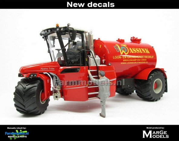 ND-VERVAET Hydro Trike, RED TANK + WASSINK LOGO 1:32 Marge Models  MM1819-WASSINK-3