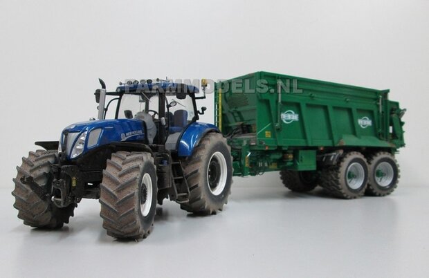 502. Tebbe Universeel strooier HS 220 met New Holland T7.270 Blue Power