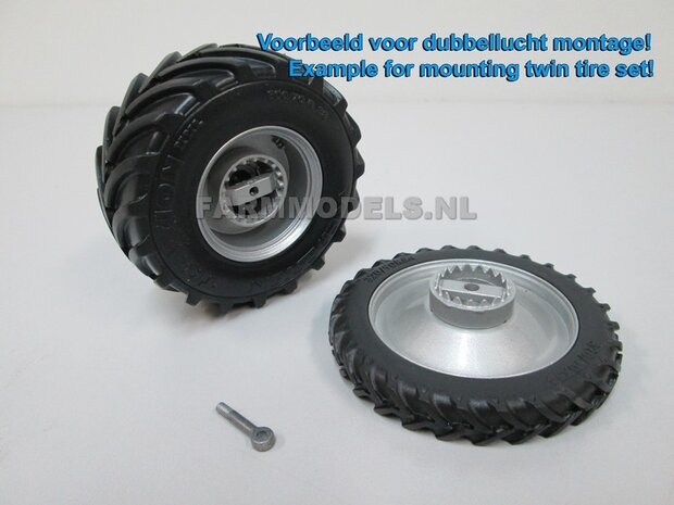 Fendt 926/930 Aluminium achteras velg BLANK + Vredestein Traxion XXL 800/70R38 brede banden 1:32                    