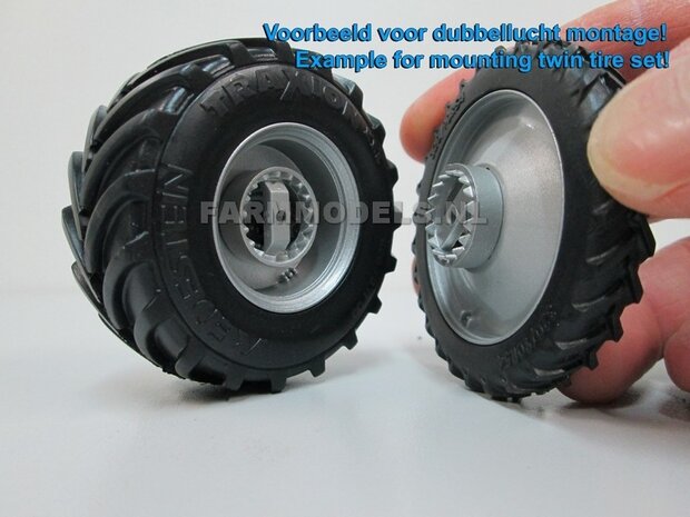 Fendt 926/930 Aluminium achteras velg BLANK + Vredestein Traxion XXL 800/70R38 brede banden 1:32                    