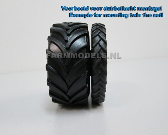 Fendt 926/930 Aluminium achteras velg BLANK + Vredestein Traxion XXL 800/70R38 brede banden 1:32                    