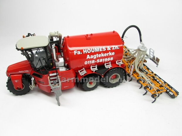 COMBISET: ND-VERVAET Hydro Trike XL, RED TANK + HOUMES LOGO + VMR VEENHUIS Bemester met verkruimelrollen 1:32 Marge Models  MM1819-HOUMES-5-COMBI