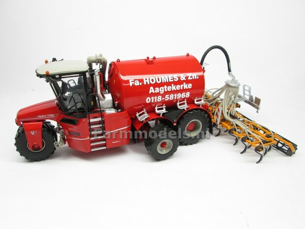 COMBISET: ND-VERVAET Hydro Trike XL, RED TANK + HOUMES LOGO + VMR VEENHUIS Bemester met verkruimelrollen 1:32 Marge Models  MM1819-HOUMES-5-COMBI