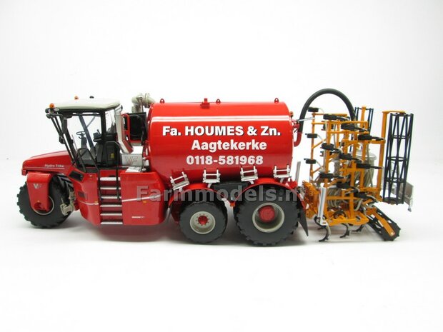 COMBISET: ND-VERVAET Hydro Trike XL, RED TANK + HOUMES LOGO + VMR VEENHUIS Bemester met verkruimelrollen 1:32 Marge Models  MM1819-HOUMES-5-COMBI