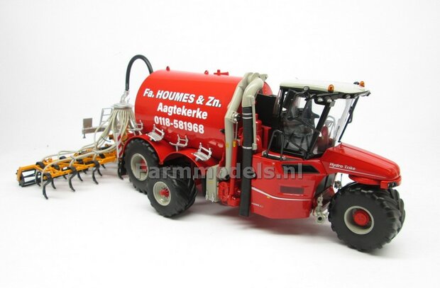 COMBISET: ND-VERVAET Hydro Trike XL, RED TANK + HOUMES LOGO + VMR VEENHUIS Bemester met verkruimelrollen 1:32 Marge Models  MM1819-HOUMES-5-COMBI