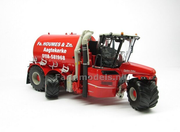 COMBISET: ND-VERVAET Hydro Trike XL, RED TANK + HOUMES LOGO + VMR VEENHUIS Bemester met verkruimelrollen 1:32 Marge Models  MM1819-HOUMES-5-COMBI