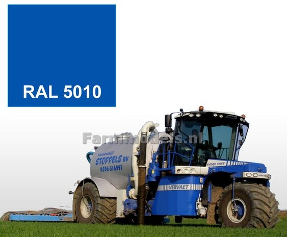 BLAUW RAL 5010 (Enzian blauw) Farmmodels series Spuitbus / Spraypaint - Farmmodels series = Industrie lak, 400ml. ook voor schaal 1:1 zeer geschikt 