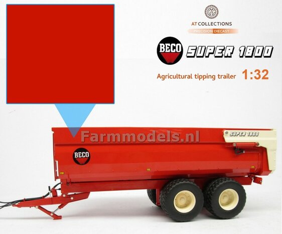 BECO ROOD MODEL AT KLEUR Spuitbus / Spray paint - Farmmodels series = Industrie lak, 400ml. ook voor schaal 1:1 zeer geschikt            