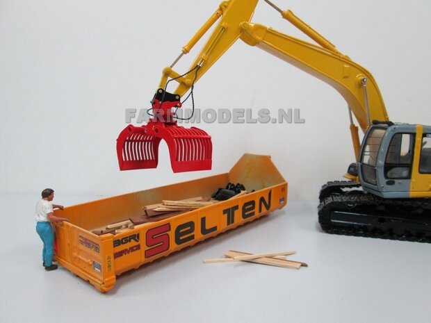 Sorteergrijper BOUWKIT voor snelwisselset nr. 68000-68025 Rupskraan ROS New Holland / Hitachi 1:32 (HTD)       