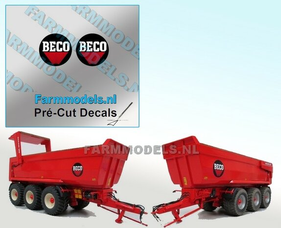 4x BECO logo &Oslash; 10 mm stickers/ Pr&eacute;-Cut Decals 1:32 Farmmodels.nl 