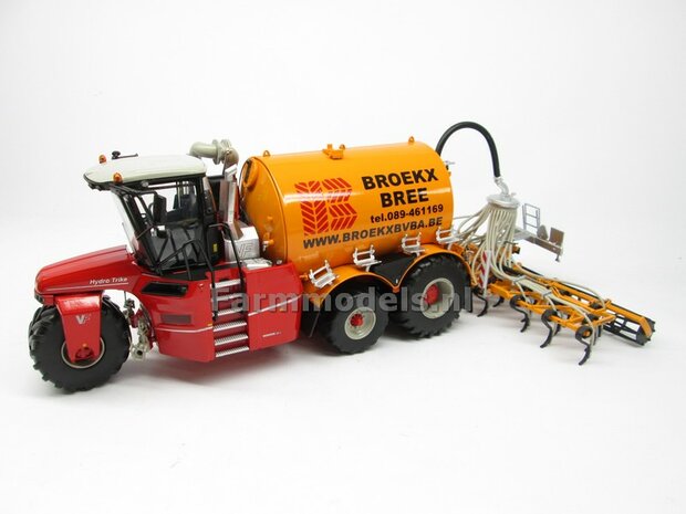 COMBISET: ND-VERVAET Hydro Trike XL, YELLOW TANK + BROEKX LOGO + VMR VEENHUIS Bemester met verkruimelrollen 1:32  MM1819-BROEKX-5-COMBI