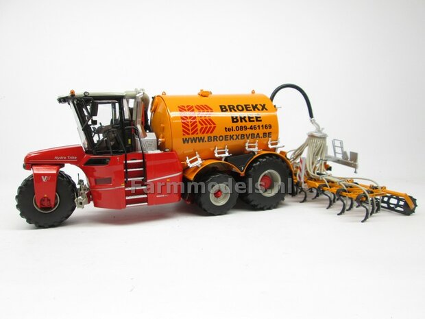 COMBISET: ND-VERVAET Hydro Trike XL, YELLOW TANK + BROEKX LOGO + VMR VEENHUIS Bemester met verkruimelrollen 1:32  MM1819-BROEKX-5-COMBI