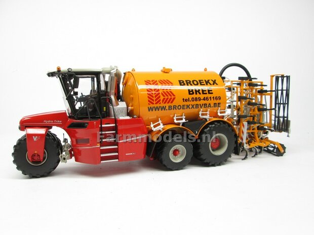 COMBISET: ND-VERVAET Hydro Trike XL, YELLOW TANK + BROEKX LOGO + VMR VEENHUIS Bemester met verkruimelrollen 1:32  MM1819-BROEKX-5-COMBI