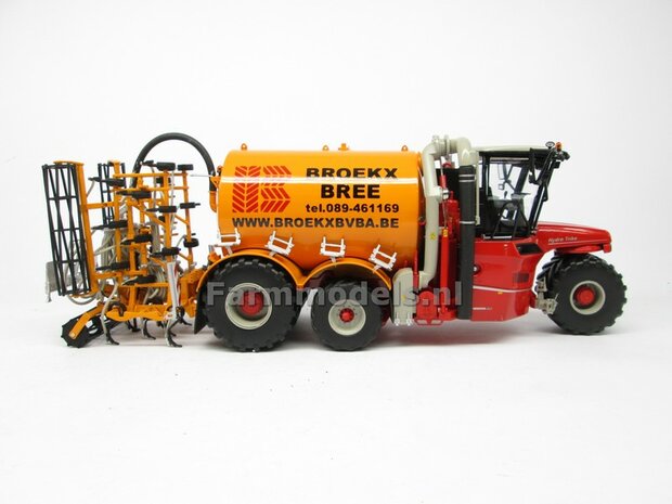 COMBISET: ND-VERVAET Hydro Trike XL, YELLOW TANK + BROEKX LOGO + VMR VEENHUIS Bemester met verkruimelrollen 1:32  MM1819-BROEKX-5-COMBI