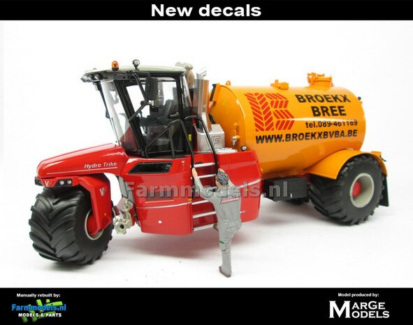 ND-VERVAET Hydro Trike, YELLOW TANK + BROEKX LOGO 1:32 Marge Models  MM1819-BROEKX-3