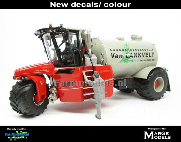 Rebuilt &amp; ND-VERVAET Hydro Trike, Vervaet GRAY TANK + Van Lankvelt LOGO 1:32 Marge Models  MM1819-VANLANKVELT-3