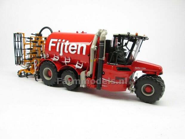 COMBISET: ND-VERVAET Hydro Trike XL, RED TANK + FIJTEN LOGO + VMR VEENHUIS Bemester met verkruimelrollen 1:32 Marge Models  MM1819-FIJTEN-5-COMBI