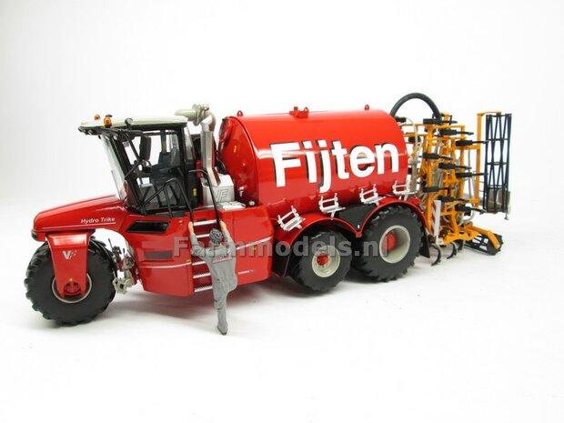 COMBISET: ND-VERVAET Hydro Trike XL, RED TANK + FIJTEN LOGO + VMR VEENHUIS Bemester met verkruimelrollen 1:32 Marge Models  MM1819-FIJTEN-5-COMBI