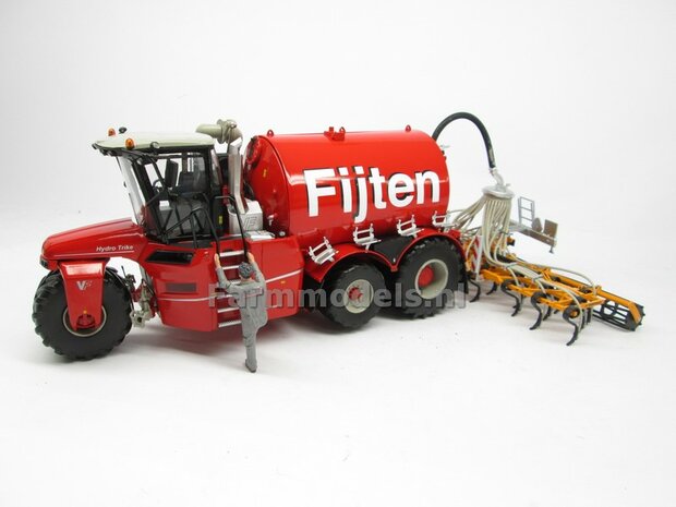 COMBISET: ND-VERVAET Hydro Trike XL, RED TANK + FIJTEN LOGO + VMR VEENHUIS Bemester met verkruimelrollen 1:32 Marge Models  MM1819-FIJTEN-5-COMBI