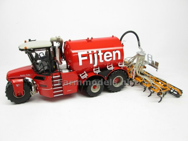 COMBISET: ND-VERVAET Hydro Trike XL, RED TANK + FIJTEN LOGO + VMR VEENHUIS Bemester met verkruimelrollen 1:32 Marge Models  MM1819-FIJTEN-5-COMBI