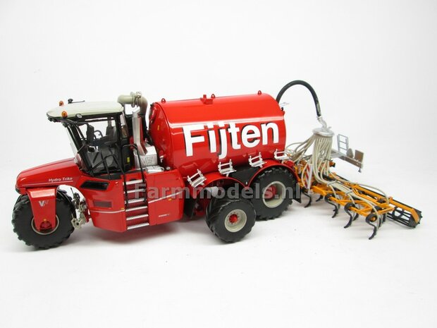 COMBISET: ND-VERVAET Hydro Trike XL, RED TANK + FIJTEN LOGO + VMR VEENHUIS Bemester met verkruimelrollen 1:32 Marge Models  MM1819-FIJTEN-5-COMBI