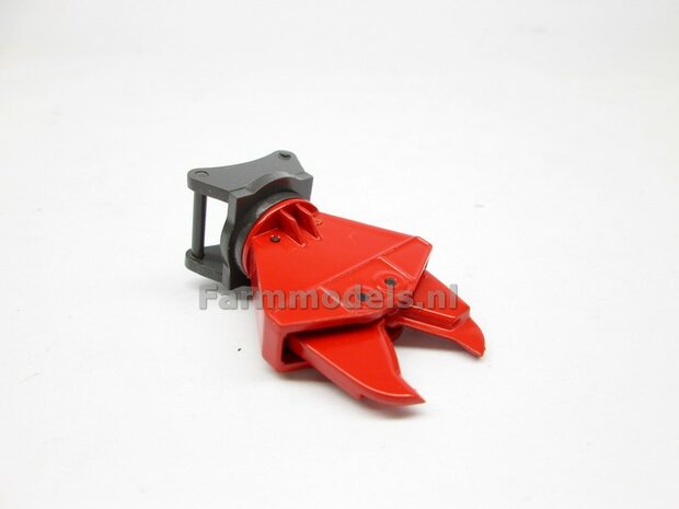 BOUWKIT Betonschaar/ Crusher ROOD OSHUMI FE500, geschikt voor S6/ S60 koppeling (o.a. Volvo EWR150, Volvo EC220LR, Liebherr 916, Atlas van AT) 1:32 