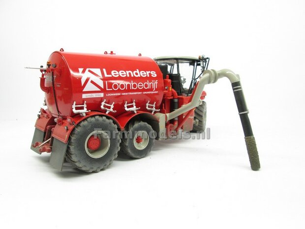 COMBISET: Dirty &amp; ND-VERVAET Hydro Trike XL STOF- &amp; MESTLOOK + VEENHUIS Bouwlandbemester (Verkruimelrollen) RED TANK + Leenders LOGO 1:32   MM1819-Leenders-5-COMBI-D