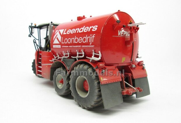 COMBISET: Dirty &amp; ND-VERVAET Hydro Trike XL STOF- &amp; MESTLOOK + VEENHUIS Bouwlandbemester (Verkruimelrollen) RED TANK + Leenders LOGO 1:32   MM1819-Leenders-5-COMBI-D