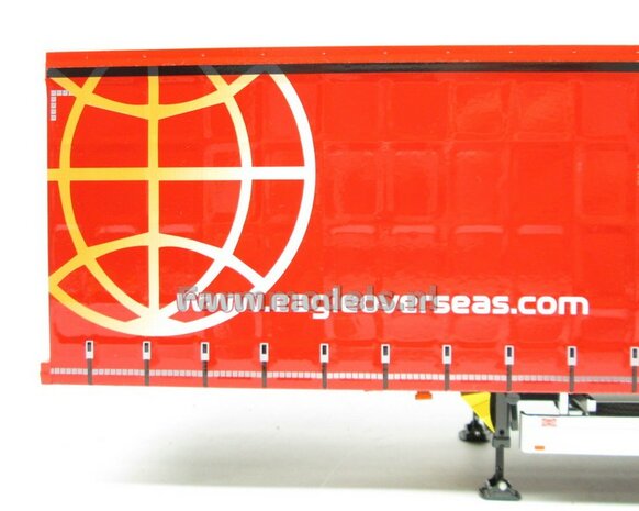 Rebuilt: EAS Eagle Over Seas PACTON Schuifzeil Trailer 1:32 Marge Models   MM1902-01-R  