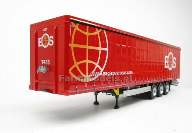 Rebuilt: EAS Eagle Over Seas PACTON Schuifzeil Trailer 1:32 Marge Models   MM1902-01-R  