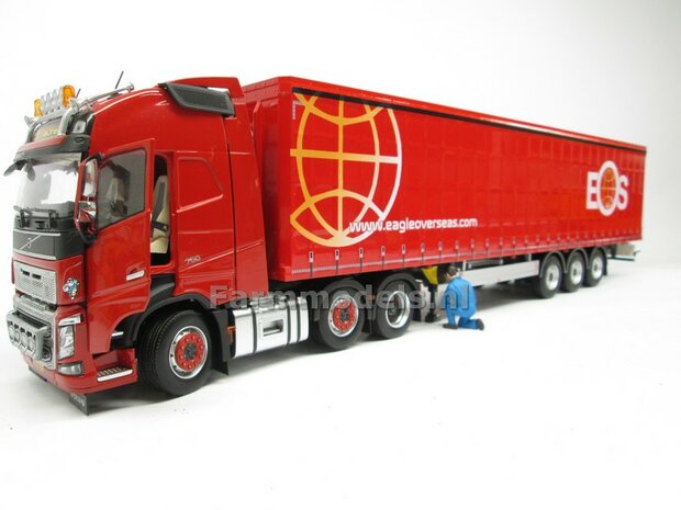 Rebuilt: EAS Eagle Over Seas PACTON Schuifzeil Trailer 1:32 Marge Models   MM1902-01-R  