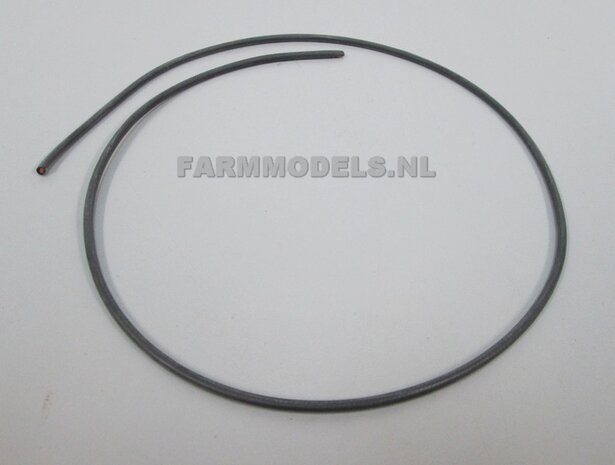 Silicone slang Buitenwerk &Oslash; 2.3 mm zwart / grijs 100 cm 