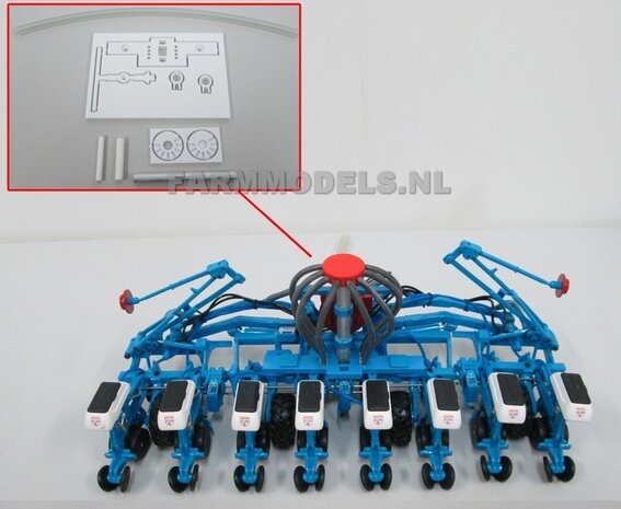 Verdeler/Paddestoel kunstmest Bouwkitje voor Monosem 8 rijer ma&iuml;szaaimachine 1:32 (HTD)     