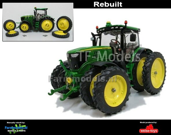 EXAMPLE PICTURE John Deere 6250R met afneembare Dubbellucht rondom- TF-Models - 1:32    