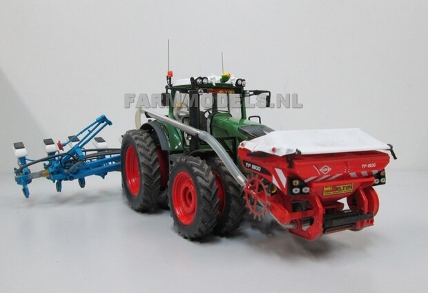 045. Aangepaste Kuhn fronttank met Monosem ma&iuml;s zaaier, gemonteerd op Fendt 828 Agri Service Selten