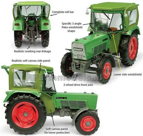 Fendt Farmer 5S 2WD met PEKO Cabine 1:32 Universal Hobbies UH5291         EXPECTED