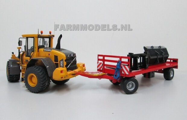 67111 Platte wagen voor Volvo Shovel of trekker aanhanger 1:32 