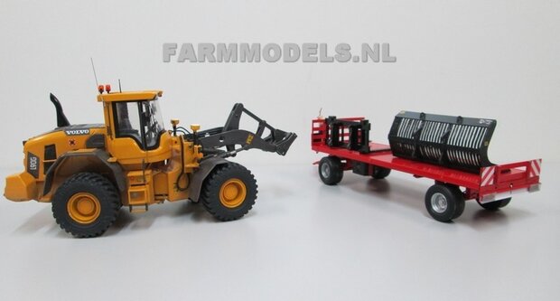 67111 Platte wagen voor Volvo Shovel of trekker aanhanger 1:32 