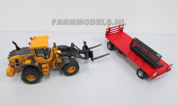 67111 Platte wagen voor Volvo Shovel of trekker aanhanger 1:32 