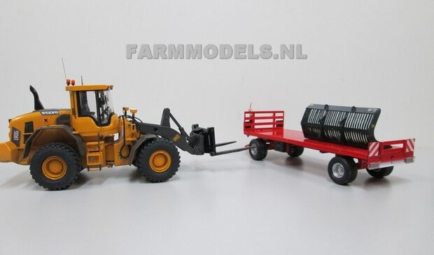 67111 Platte wagen voor Volvo Shovel of trekker aanhanger 1:32 