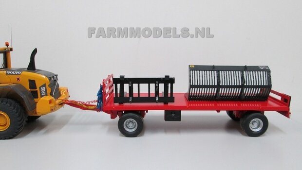 67111 Platte wagen voor Volvo Shovel of trekker aanhanger 1:32 