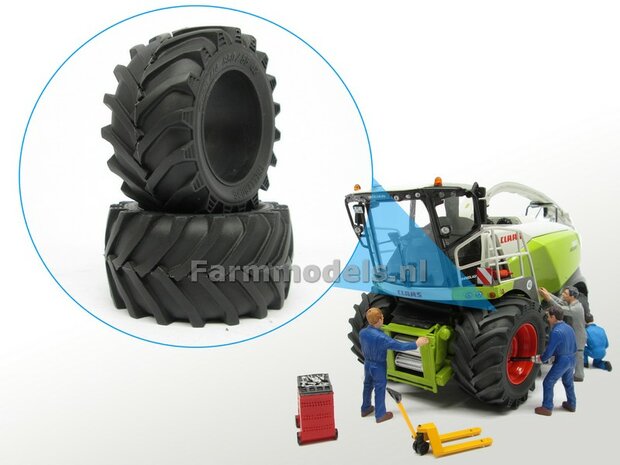 Brede Trelleborg banden set &Oslash; 62 mm, 1:32 (FM09 04274)