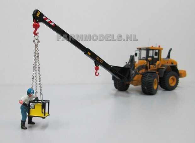 BOUWKIT: Verleng Jip Shovel Bouwkit, geschikt voor o.a. snelwissel koppeling 510005 t/m 510095 &amp; Volvo VAB-STD van AT &amp; Claas Torion/ Liebherr L 556 van Wiking modellen 1:32 (HTD)