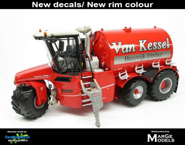 ND-VERVAET Hydro Trike XL, RED TANK + ZILVER VELGEN + VAN KESSEL LOGO 1:32 Marge Models  MM1819-VANKESSEL-5