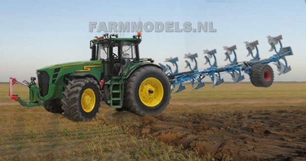 335. John Deere 8430 ploegen met Lemken Juwel 6 schaar met vorenpakker