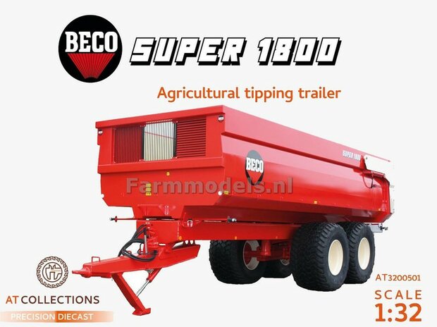 BECO Super 1800 tandemasser landbouwkipper 1:32 AT3200501    VERWACHT DECEMBER 2025/EXPECTED DECEMBER 2025