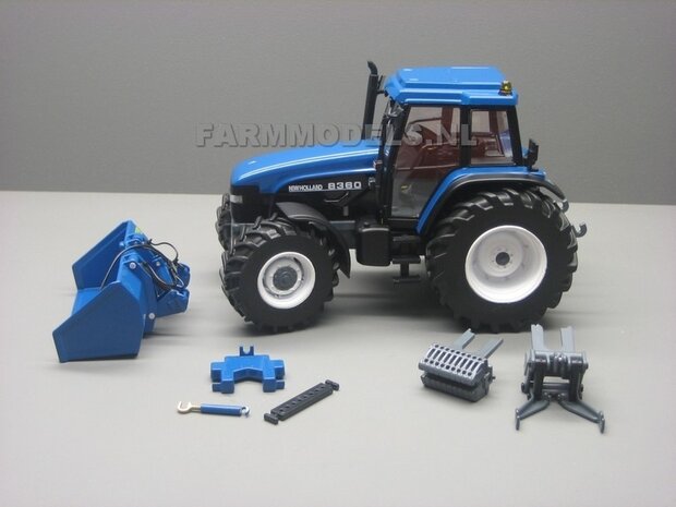 New Holland 8360 met Blauw kiepbakje 1:32 Replicagri REP094    