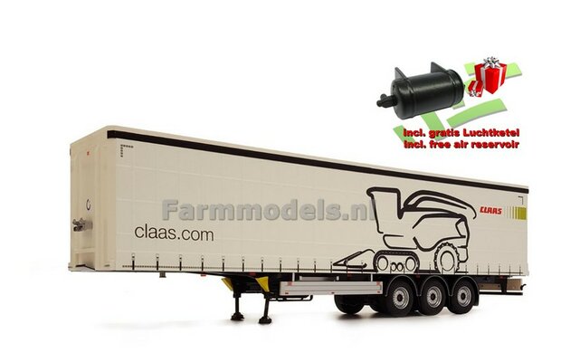 CLAAS PACTON Schuifzeil Trailer + FREE GIFT 1:32 Marge Models MM1902-01-03