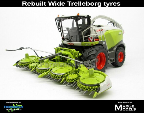 VOORBEELD FOTOS  Rebuilt: Claas Jaguar 980 met Orbis 750 op brede Trelleborg banden 1:32 MargeModels MM1914-R