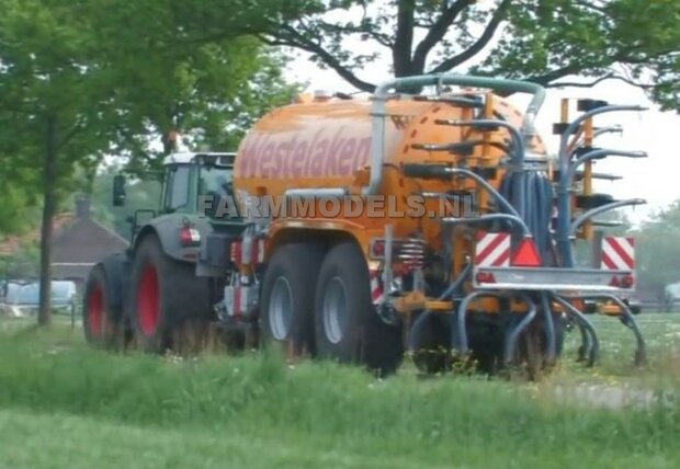 &Oslash; 55.4 mm: JOSKIN MODULO: 2x Vredestein Flotation Trac 800/60 R32 Banden met ALU-METALIC gespoten Velgen + 2 OPVULRINGEN 1:32 